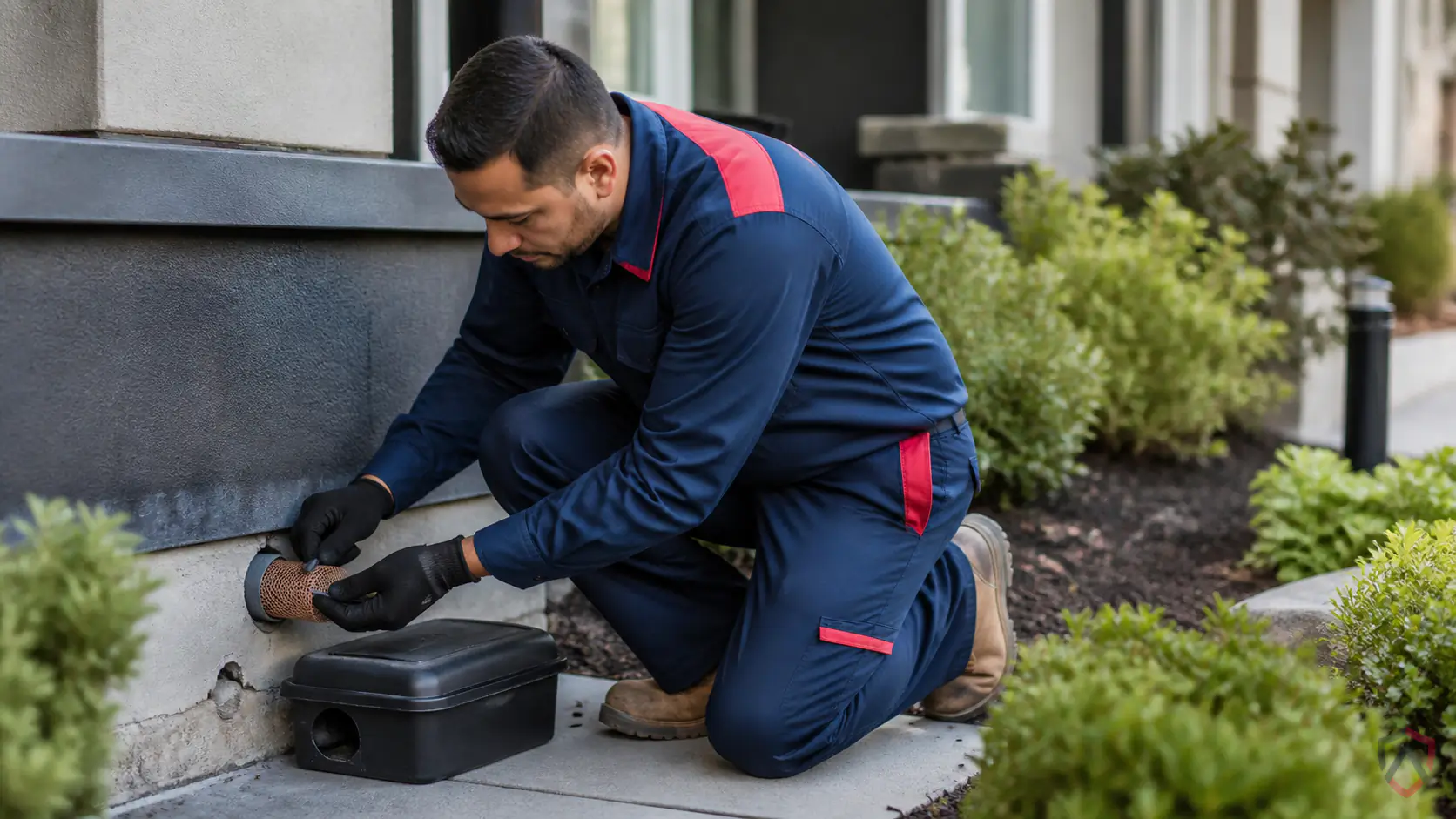 Ankora Pest Control technician performing apartment pest control service in the Twin Cities