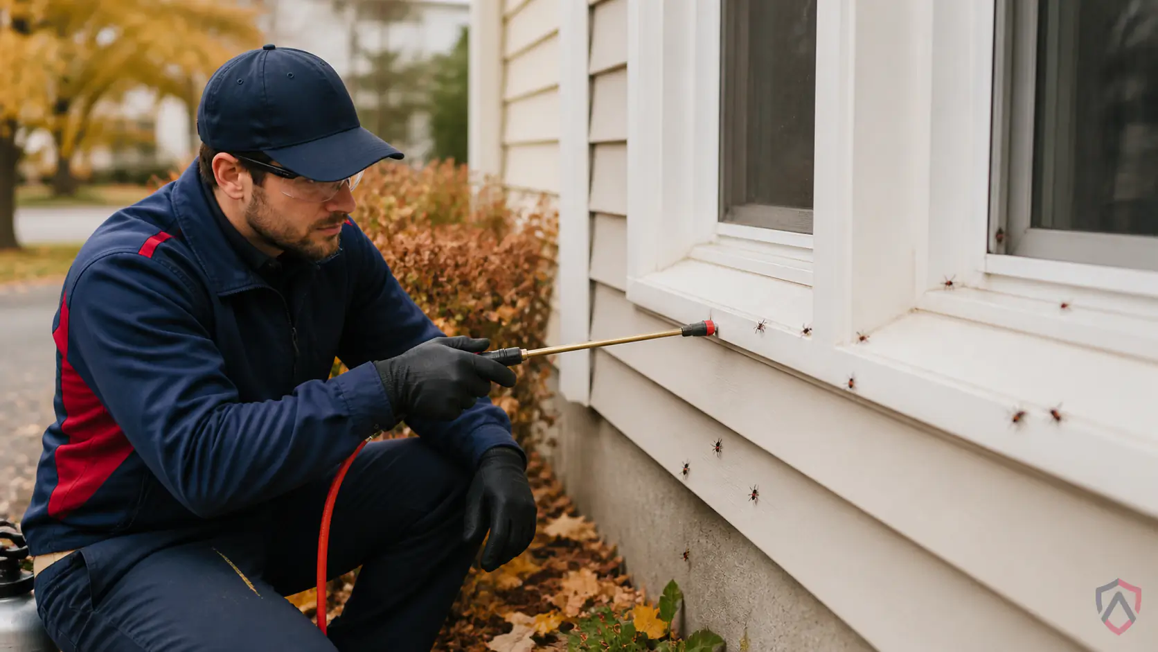 Ankora Pest Control technician performing box elder bugs service in the Twin Cities