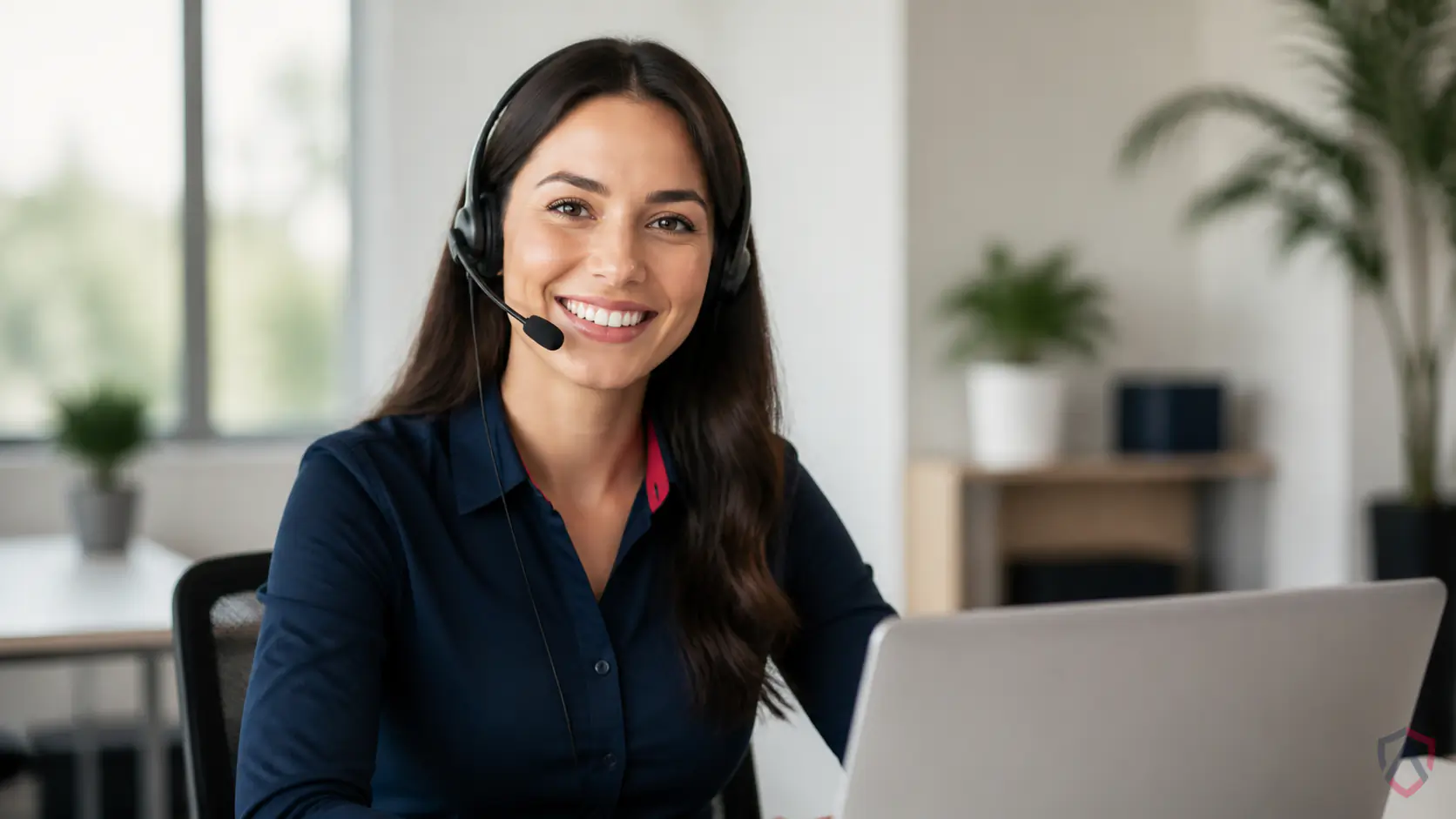 Pest Control Contact in the Twin Cities, friendly Ankora office/dispatch person on a phone headset protected by Ankora Pest Control