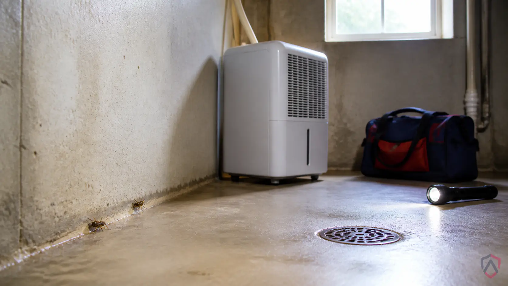 Crickets In Basement in the Twin Cities, damp basement floor and utility corner protected by Ankora Pest Control