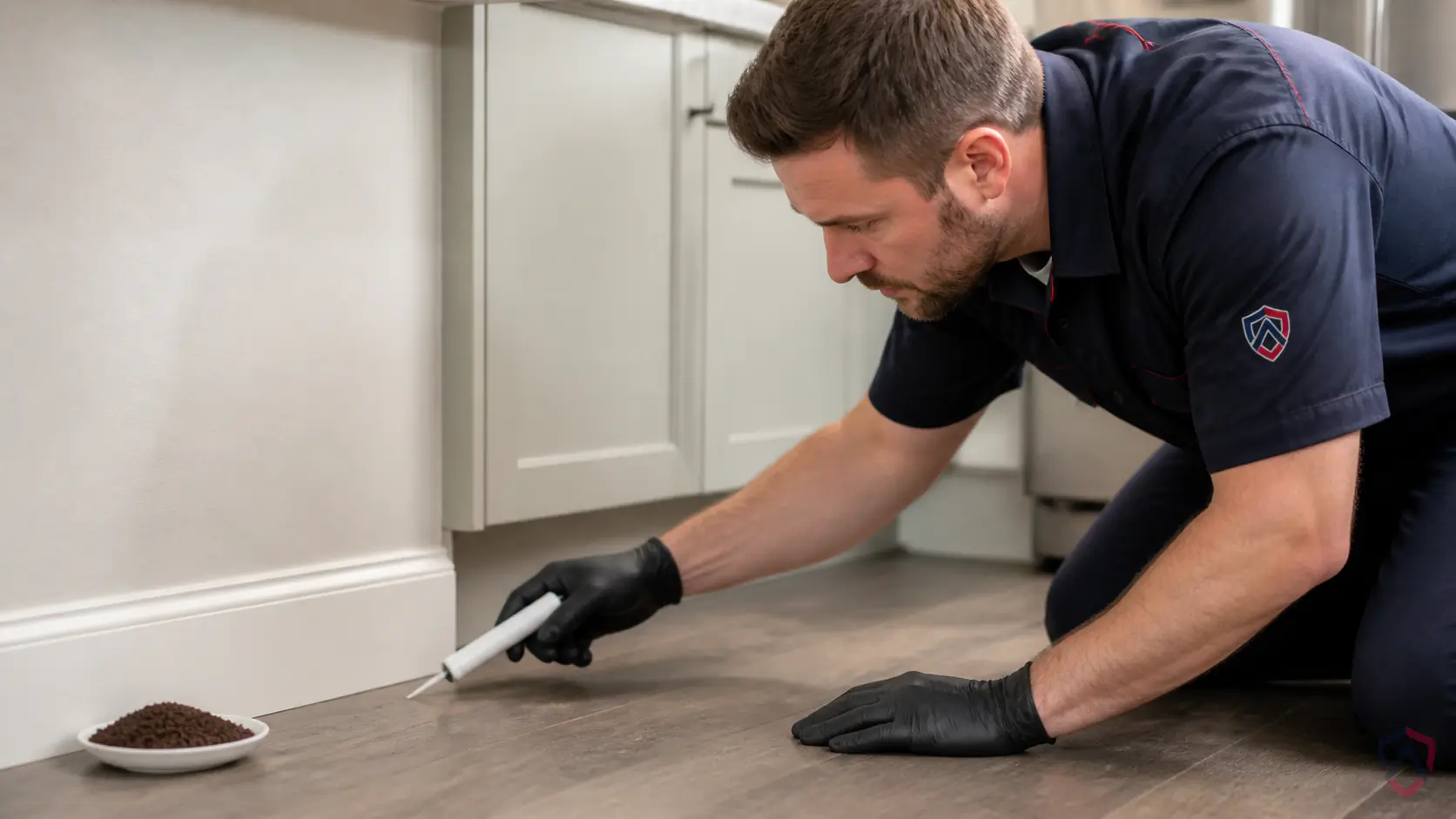 Ankora Pest Control technician performing coffee grounds repel service in the Twin Cities