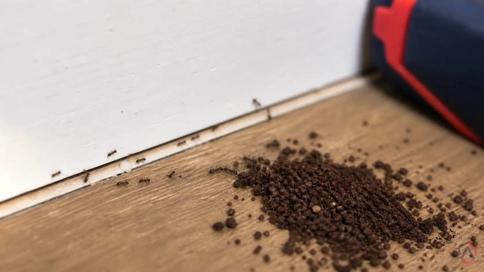 Coffee Grounds Repel close-up, carpenter ants in a Twin Cities home