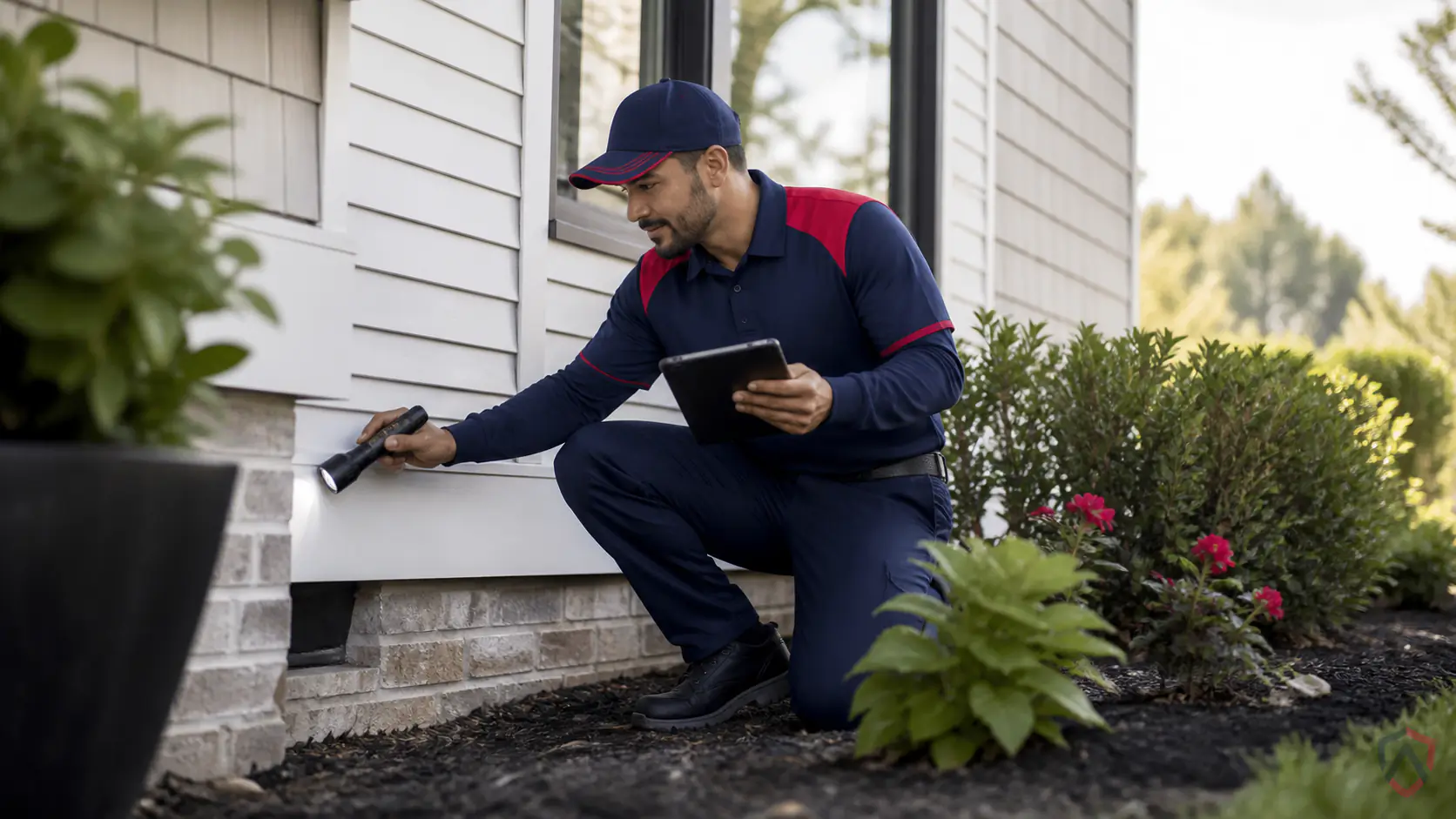 Ankora Pest Control technician performing first service offer service in the Twin Cities