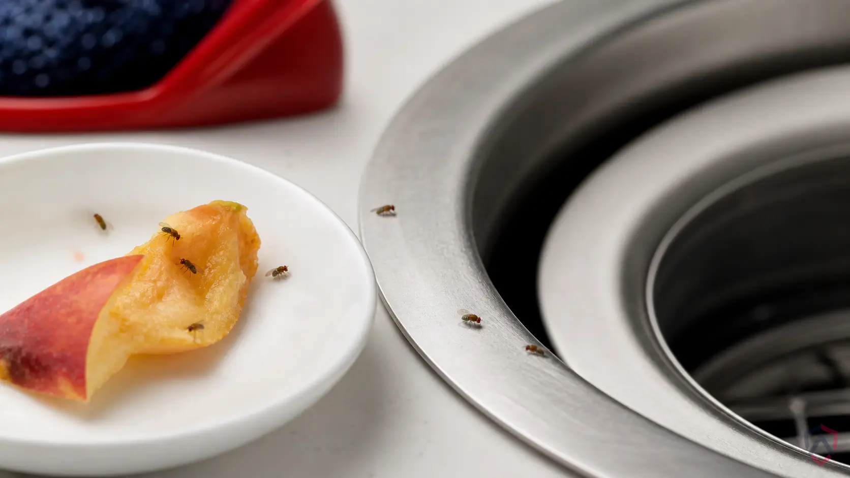 Fruit Flies close-up, a protected Minnesota home in a Twin Cities home