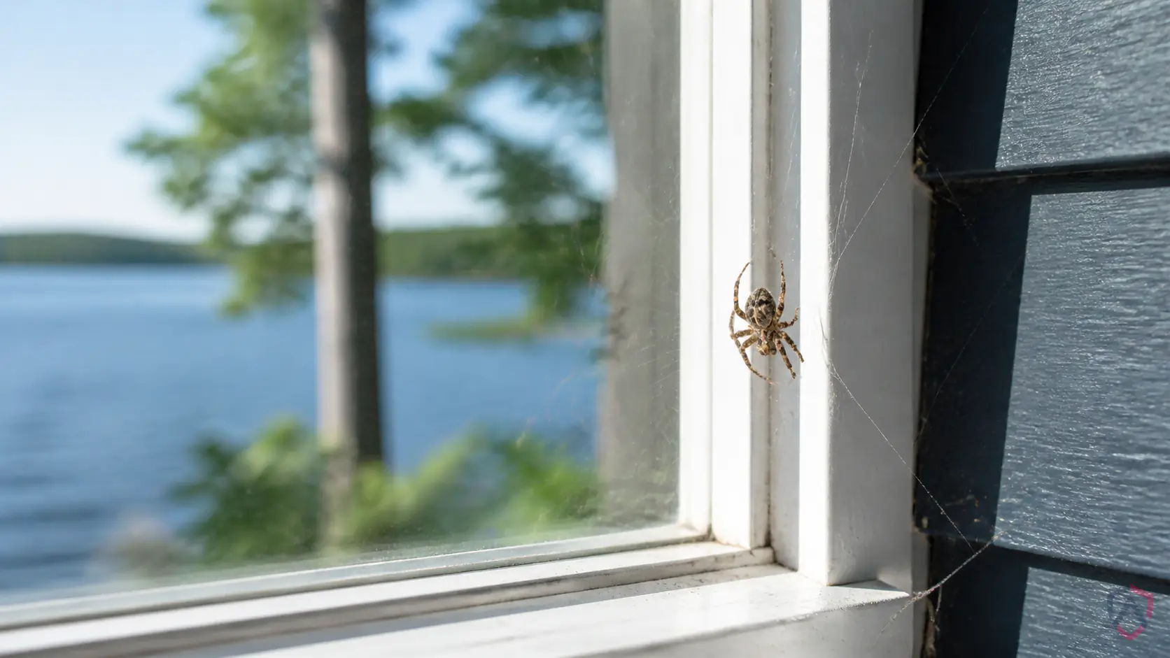 Lake Home Pest close-up, a house spider in a Twin Cities home
