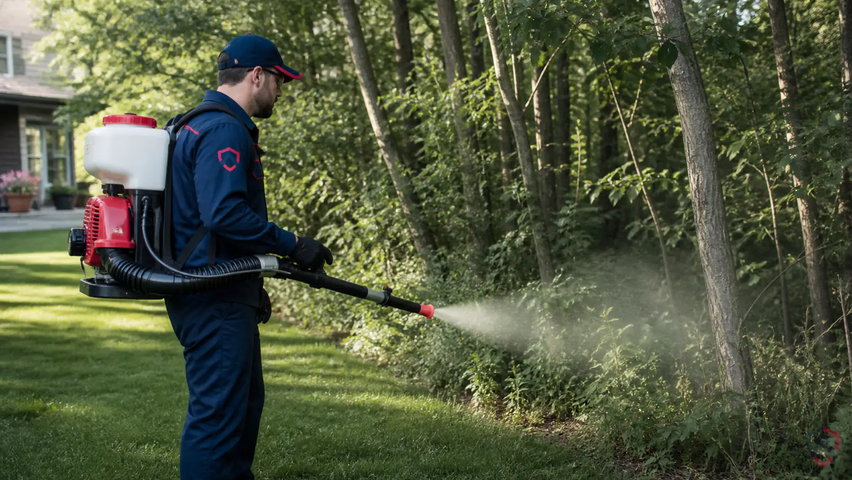 Ankora Pest Control technician performing mosquito tick control service in the Twin Cities