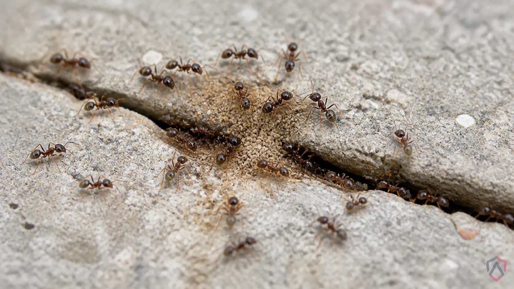 Pavement Ants Driveway close-up, carpenter ants in a Twin Cities home