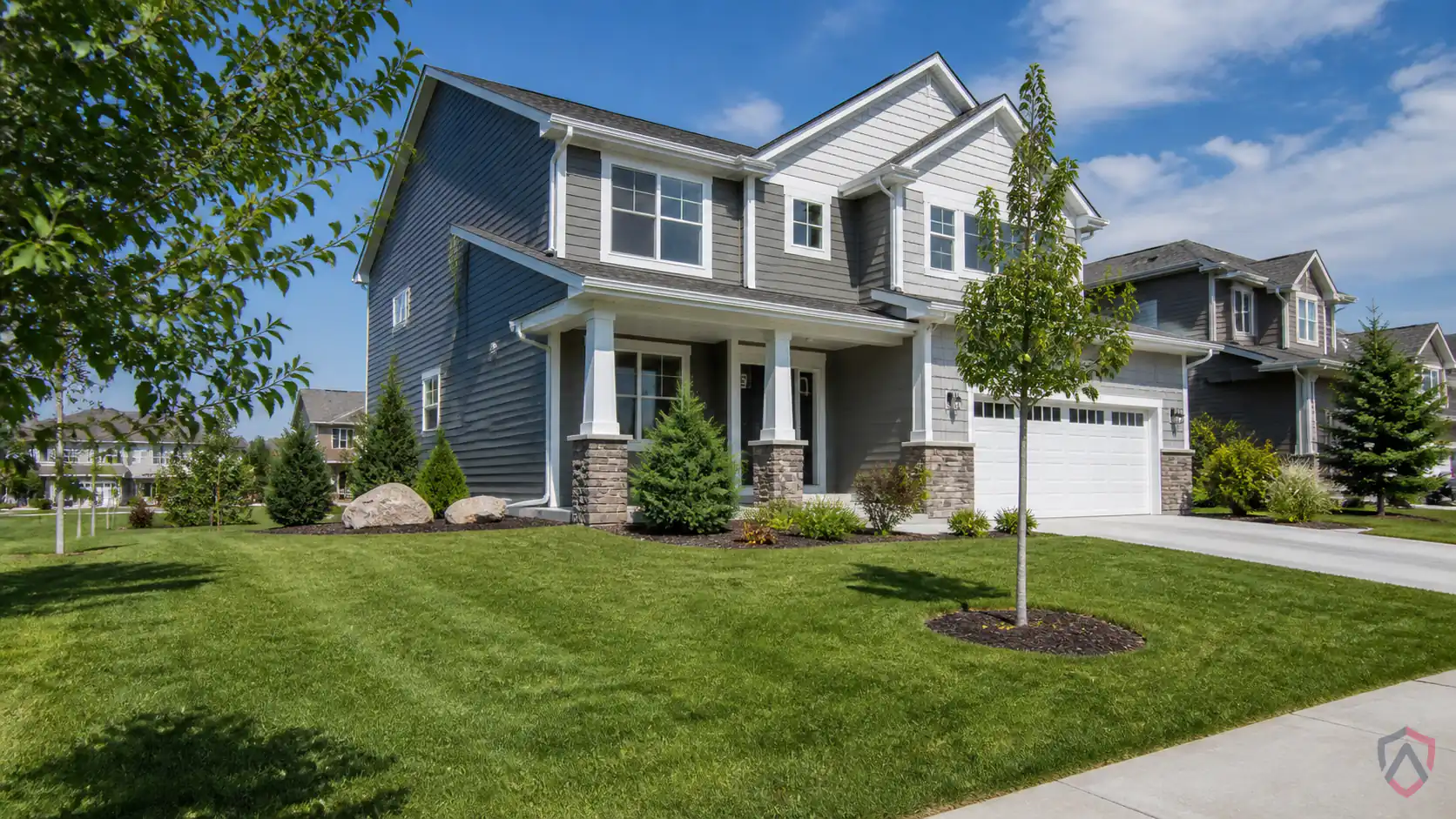 Pest Control Eagan in the Twin Cities, newer development home on fresh sod protected by Ankora Pest Control