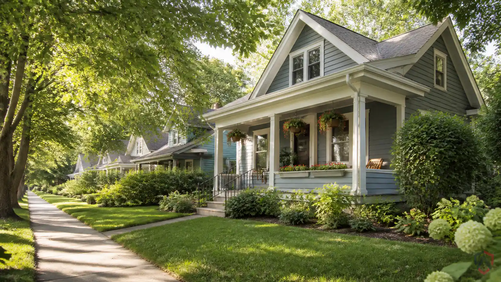 Pest Control St in the Twin Cities, streetcar-era home on a leafy first-ring suburban street protected by Ankora Pest Control