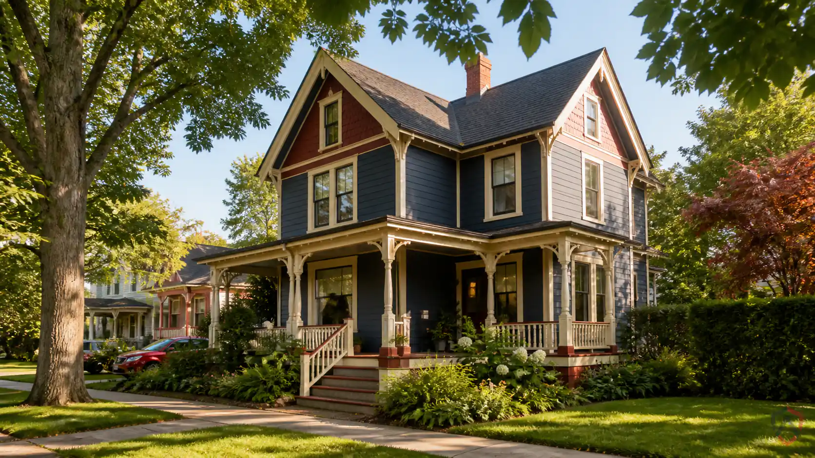 Pest Control St in the Twin Cities, historic two-story home in a mature Victorian-era neighborhood protected by Ankora Pest Control