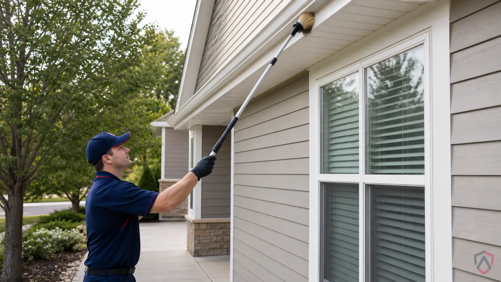 Ankora Pest Control technician performing spider control service in the Twin Cities