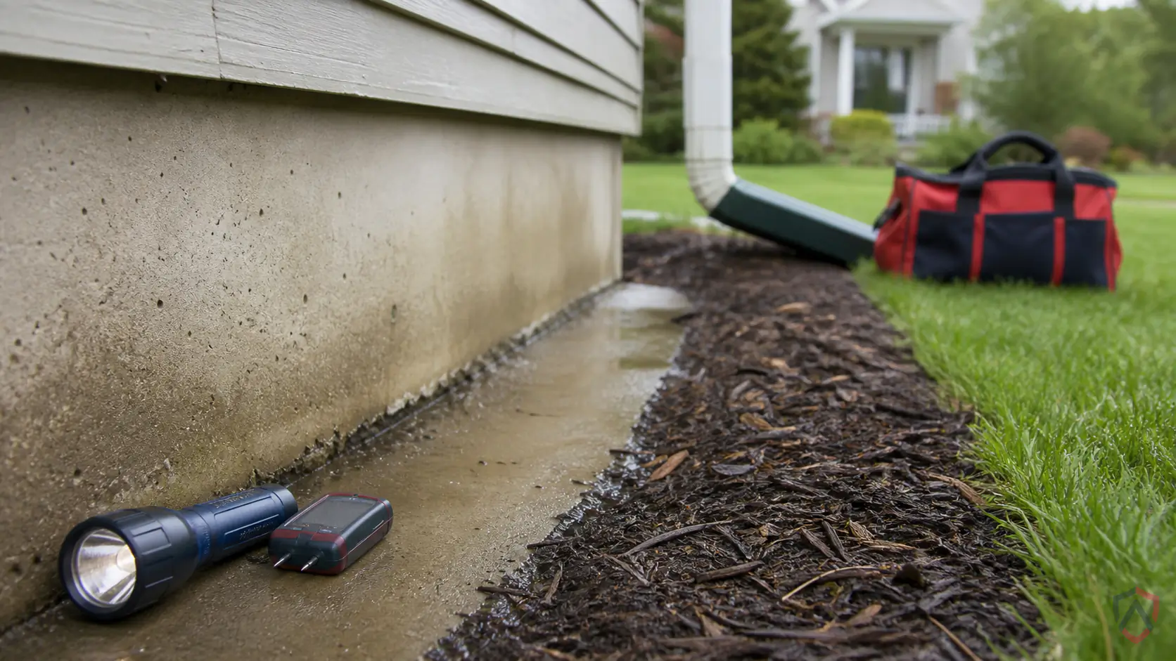 Springtails Around Foundation in the Twin Cities, damp basement floor and utility corner protected by Ankora Pest Control