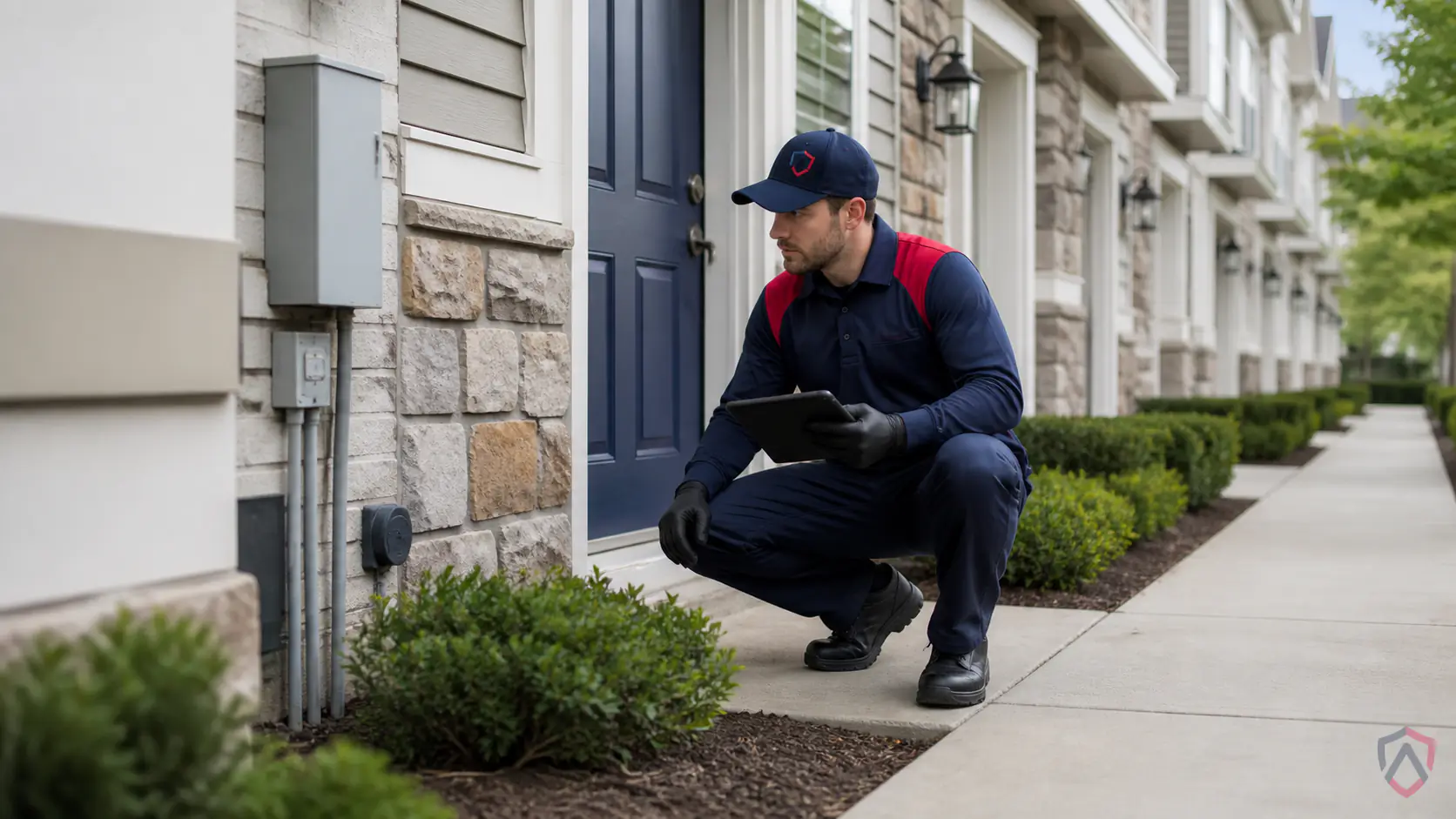 Ankora Pest Control technician performing townhome hoa pest service in the Twin Cities