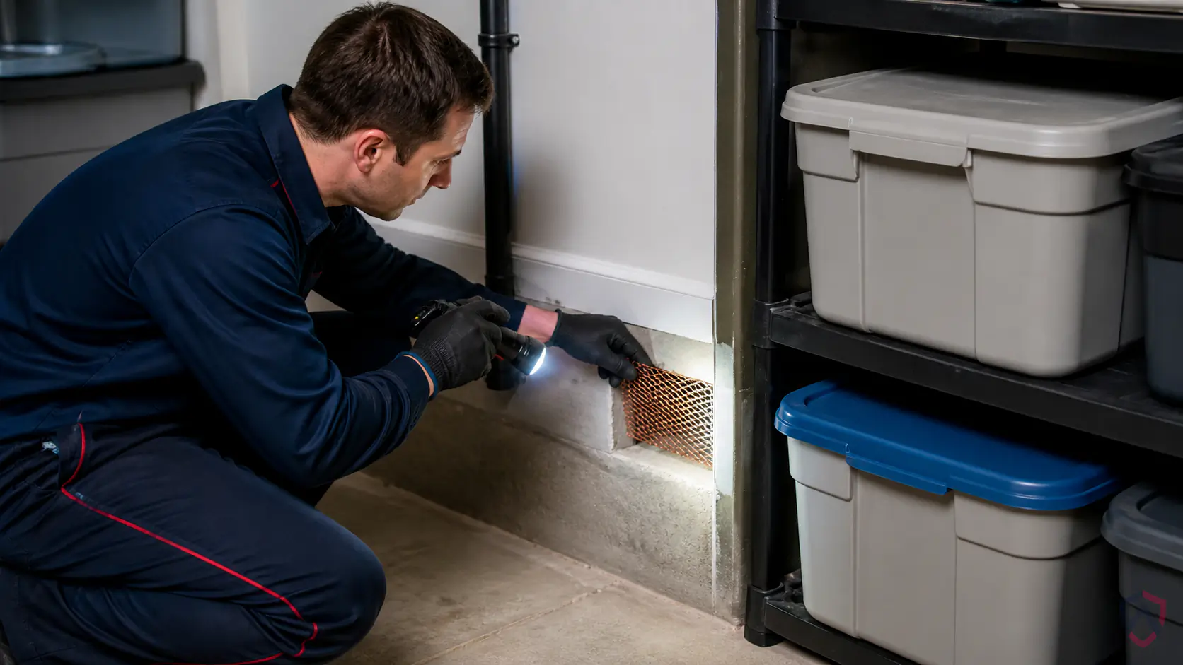 Ankora Pest Control technician performing attracts mice service in the Twin Cities