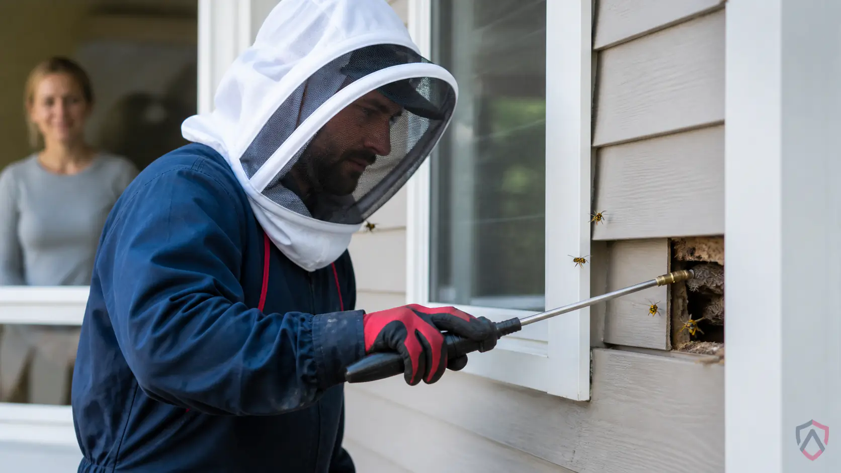 Ankora Pest Control technician performing yellow jackets service in the Twin Cities