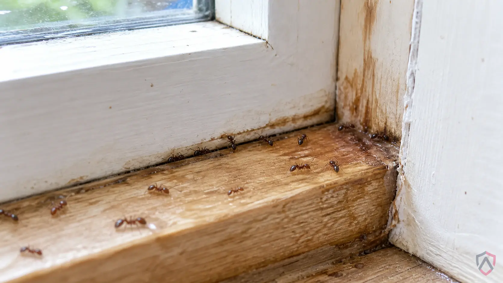Acrobat Ants activity in kitchens, foundation edges, patios, wall lines, windows, and damp trim in Minnesota
