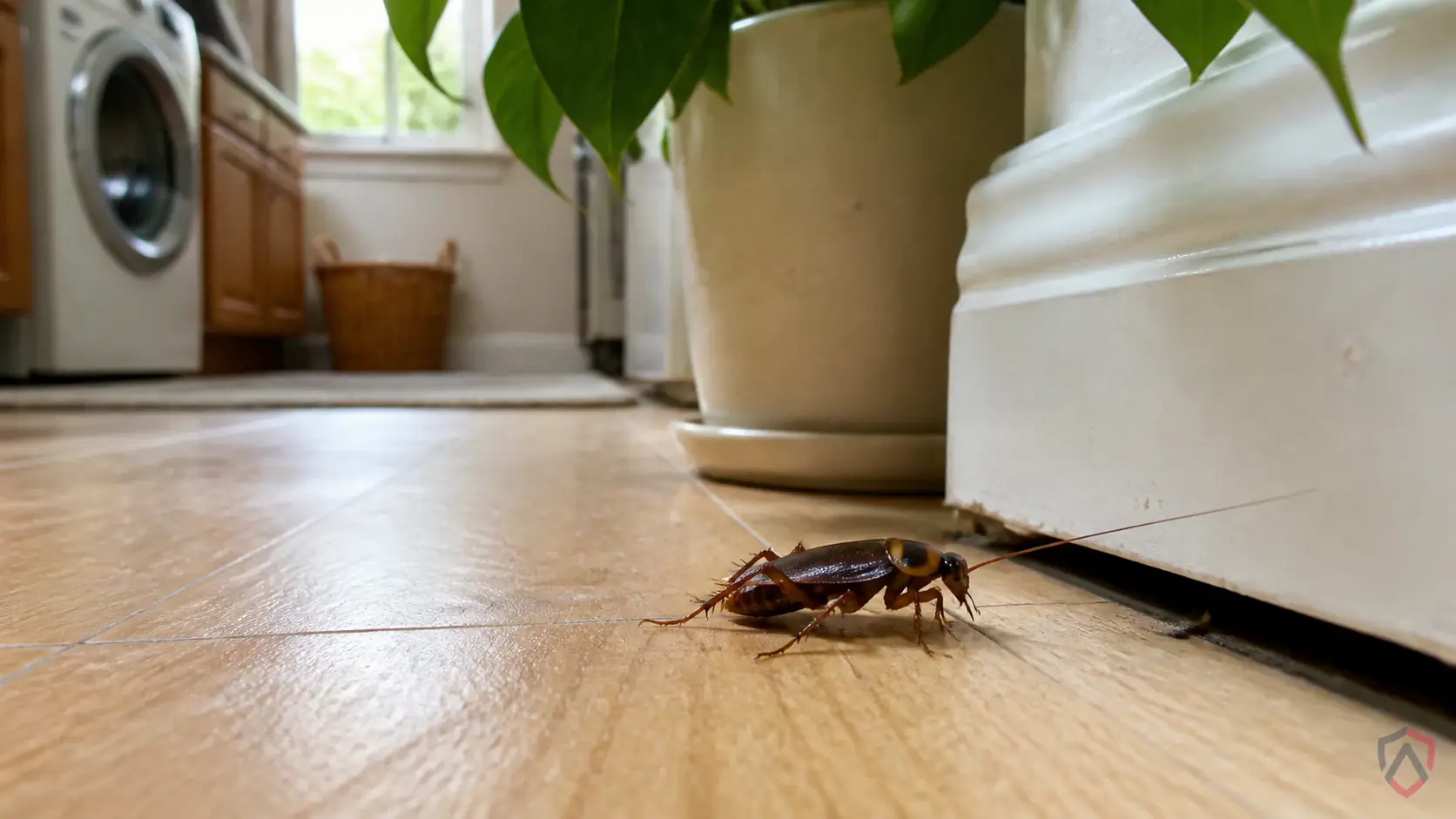 Australian Cockroach activity in kitchens, bathrooms, utility rooms, drains, wall voids, storage areas, and warm appliance spaces in Minnesota