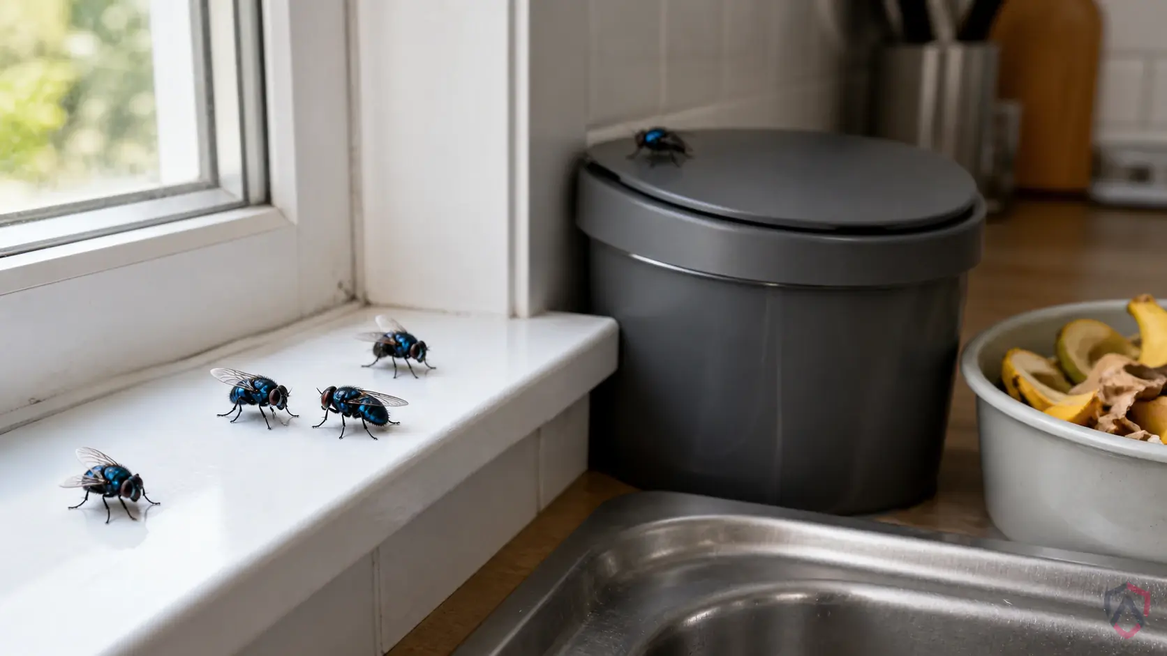 Blow Flies activity in drains, trash areas, compost, damp mops, houseplants, floor sinks, fruit bowls, and exterior doors in Minnesota