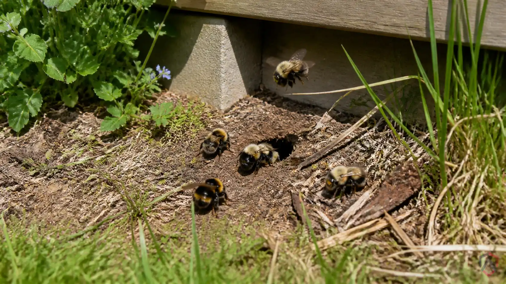 Bumble Bees activity in ground cavities, old rodent burrows, thick grass, gardens, and flowering plants in Minnesota