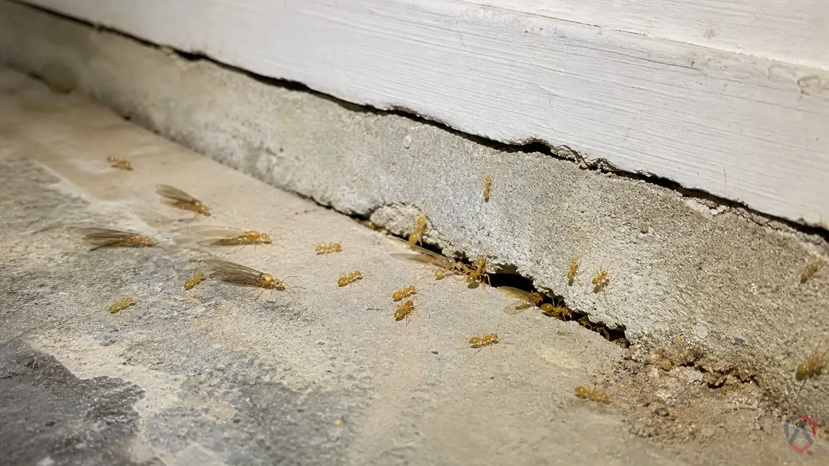 Citronella Ants activity in kitchens, foundation edges, patios, wall lines, windows, and damp trim in Minnesota