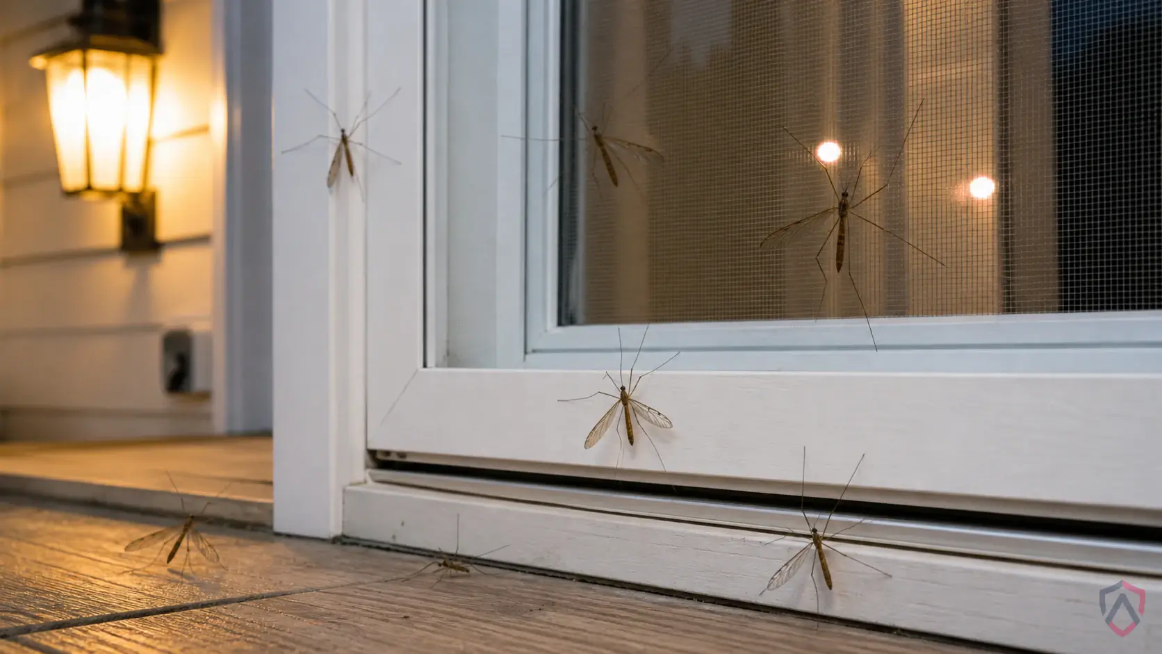 Crane Flies activity in drains, trash areas, compost, damp mops, houseplants, floor sinks, fruit bowls, and exterior doors in Minnesota