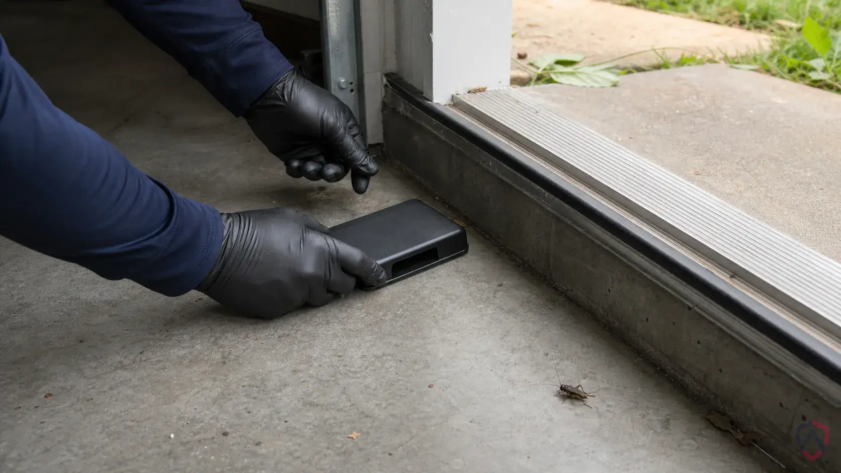 Inspection of perimeter gaps, siding transitions, window frames, doors, soffits, and overwintering entry points during a suspected Crickets issue