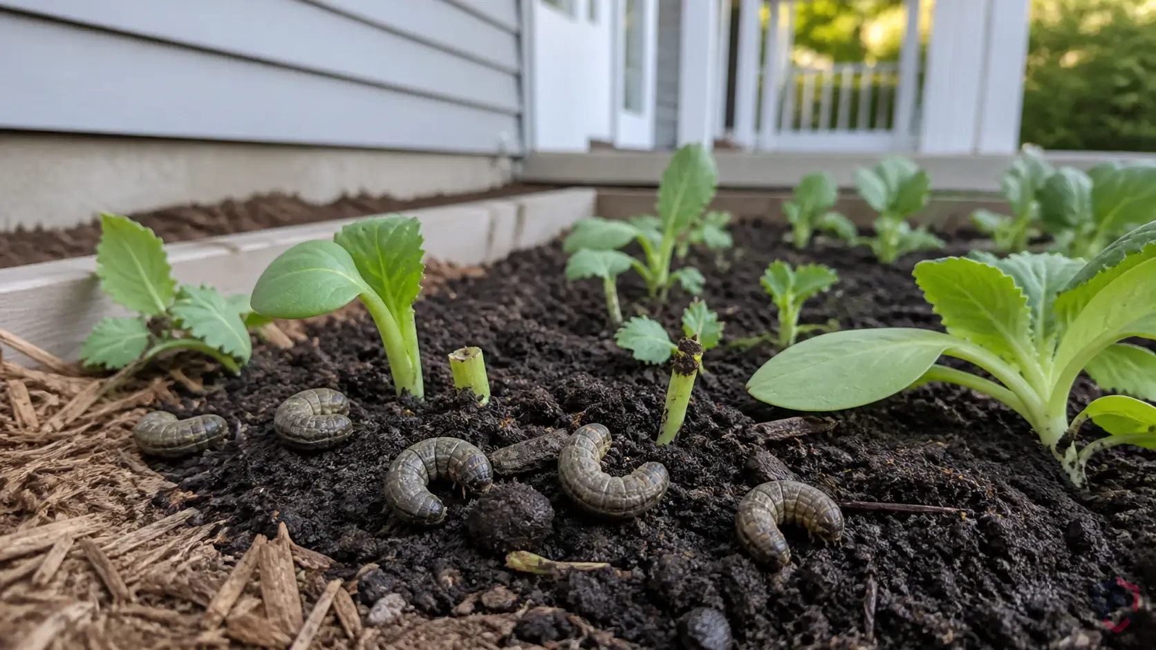 Cutworms activity in lawns, shrubs, trees, garden beds, houseplants, mulch, turf edges, and landscape plantings in Minnesota