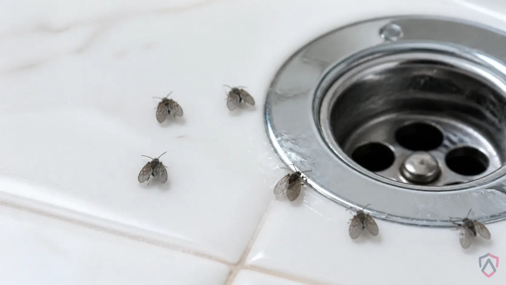 Drain Flies activity in drains, trash areas, compost, damp mops, houseplants, floor sinks, fruit bowls, and exterior doors in Minnesota