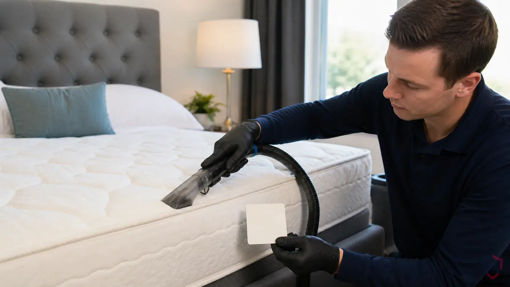Inspection of host pathways, pet resting zones, nesting materials, exterior edges, and indoor resting areas during a suspected Dust Mites issue