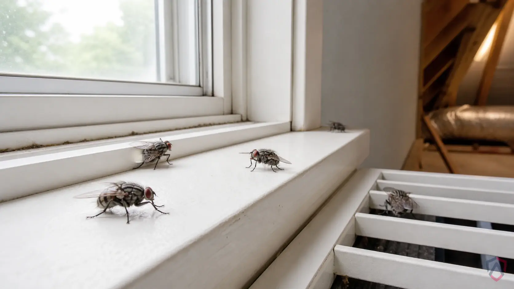 Flesh Flies activity in drains, trash areas, compost, damp mops, houseplants, floor sinks, fruit bowls, and exterior doors in Minnesota
