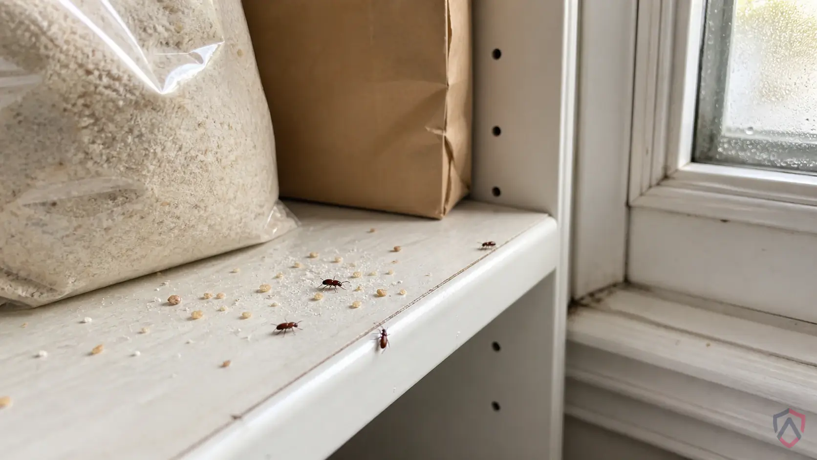 Foreign Grain Beetles activity in pantries, dry pet food, cereal, flour, rice, spices, birdseed, warehouses, and restaurant storage in Minnesota
