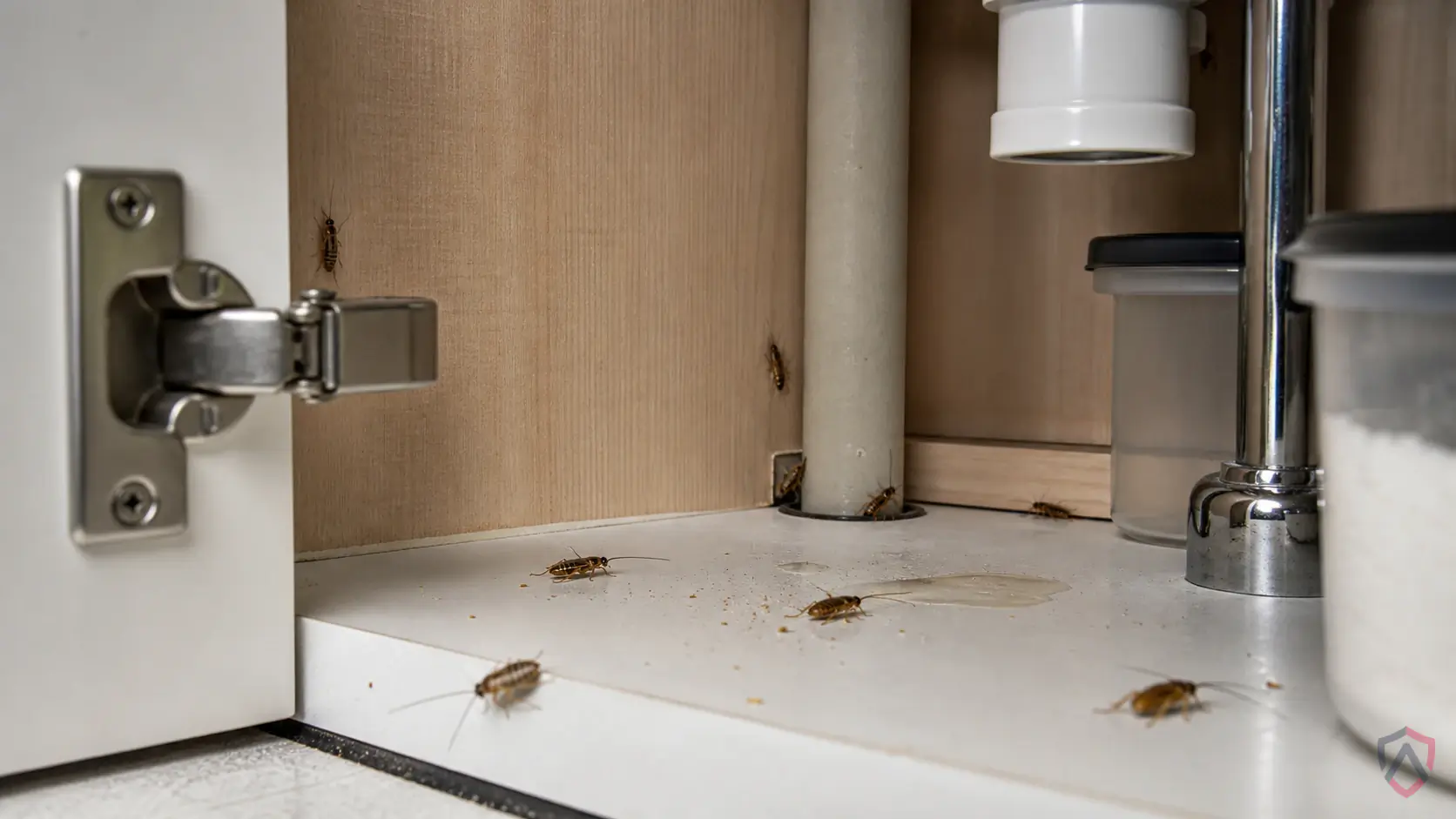German Cockroach activity in kitchens, apartments, restaurants, break rooms, dishwashers, and warm appliances in Minnesota