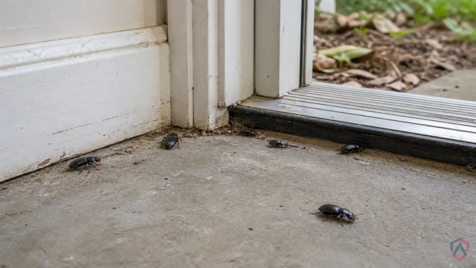 Ground Beetles activity in basements, garages, patios, mulch, exterior doors, foundations, and lights in Minnesota