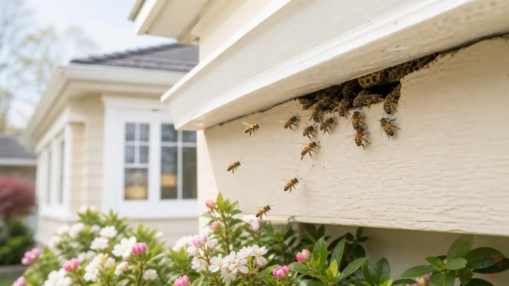 Honey Bees activity in flowering plants, wall voids, chimneys, tree cavities, and exterior bee traffic routes in Minnesota