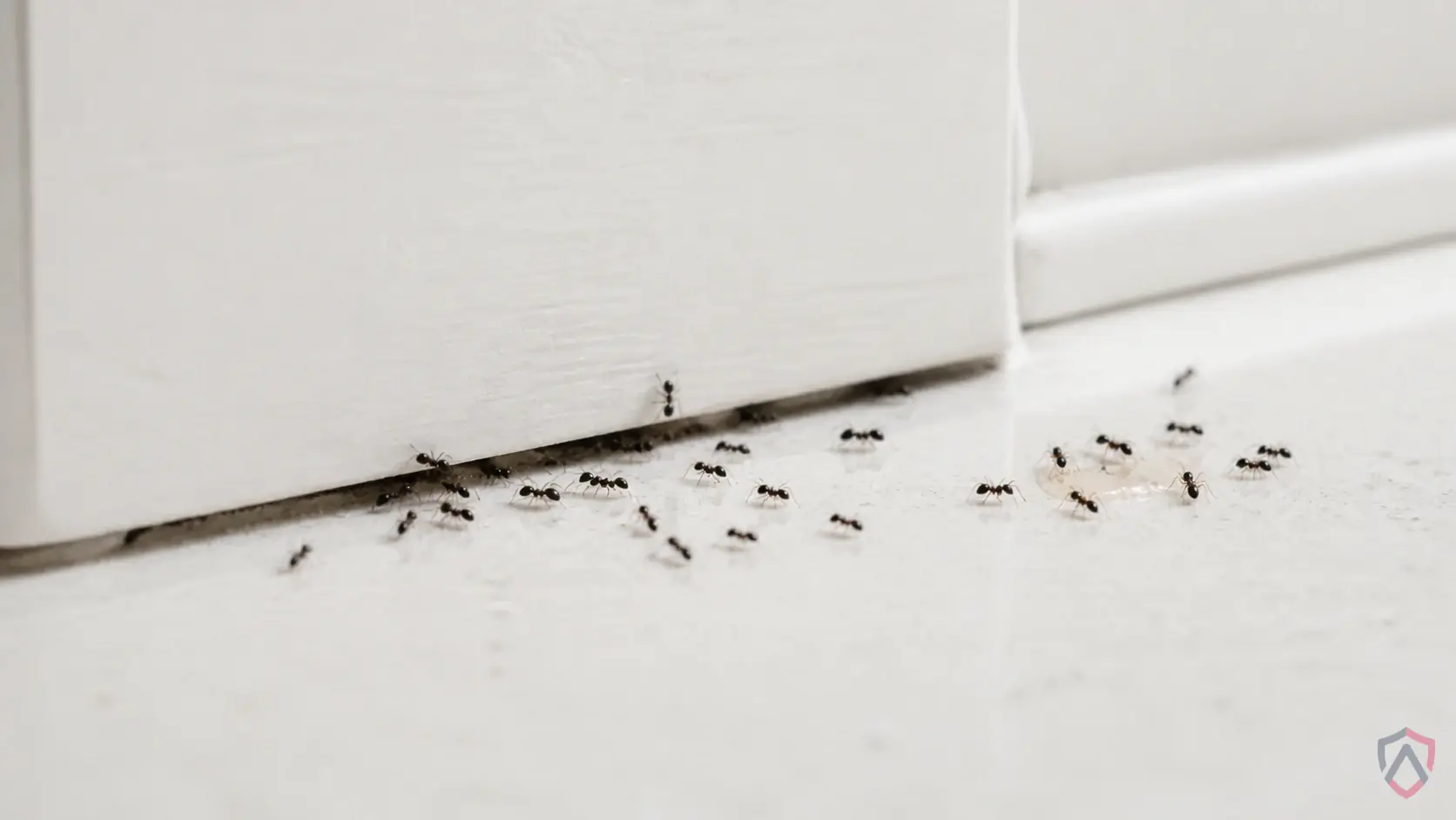 Little Black Ants activity in kitchens, foundation edges, patios, wall lines, windows, and damp trim in Minnesota