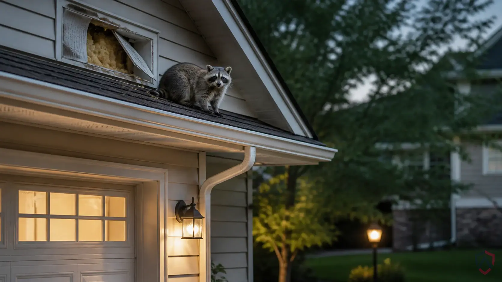 Raccoons activity in attics, chimneys, soffits, rooflines, decks, sheds, trash areas, and pet food zones in Minnesota