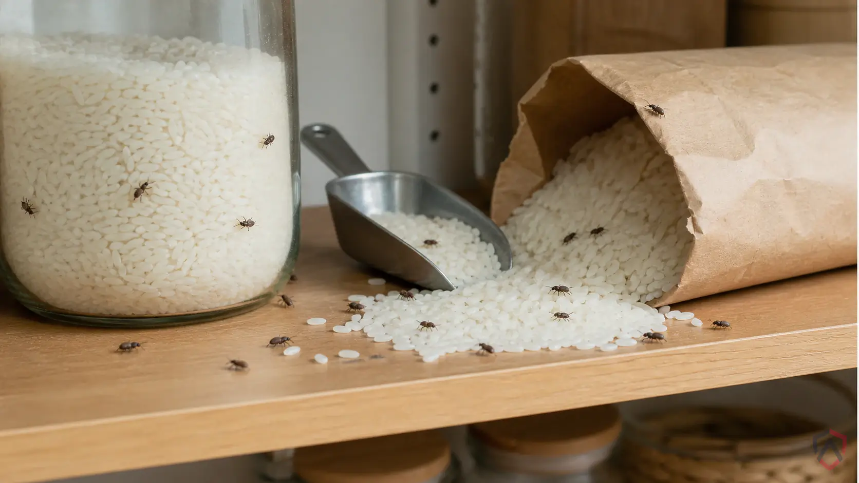 Rice Weevils activity in pantries, dry pet food, cereal, flour, rice, spices, birdseed, warehouses, and restaurant storage in Minnesota
