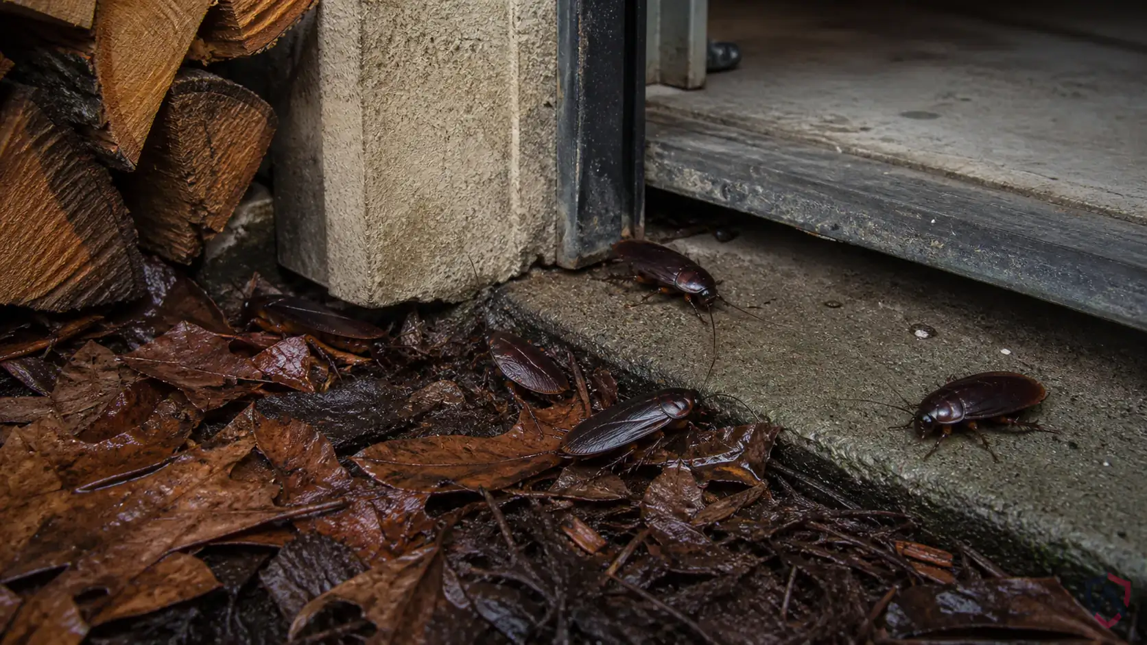 Smokybrown Cockroaches activity in kitchens, bathrooms, utility rooms, drains, wall voids, storage areas, and warm appliance spaces in Minnesota