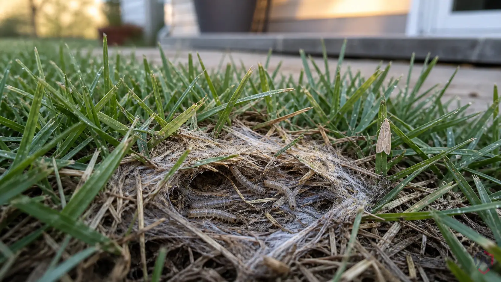 Sod Webworms activity in lawns, shrubs, trees, garden beds, houseplants, mulch, turf edges, and landscape plantings in Minnesota