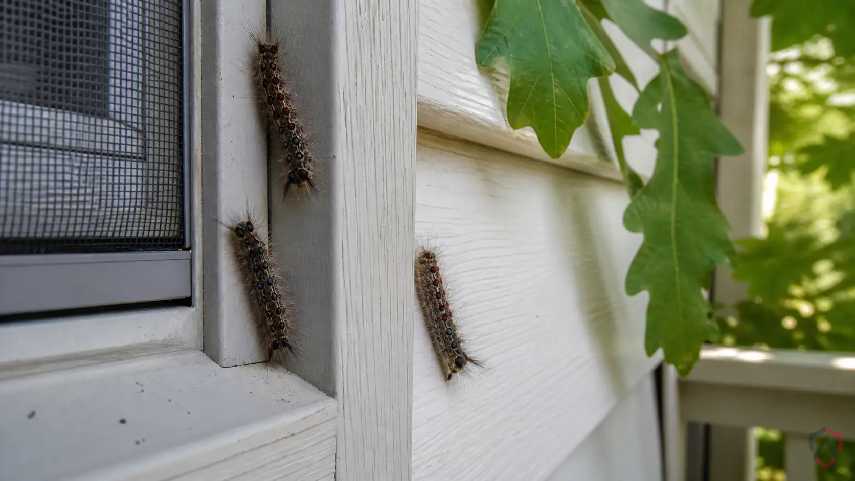 Spongy Moth Caterpillars activity in lawns, shrubs, trees, garden beds, houseplants, mulch, turf edges, and landscape plantings in Minnesota