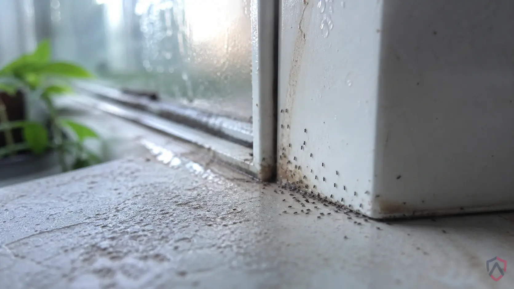 Springtails activity in sunny siding, window frames, door thresholds, basements, garages, foundation cracks, and attic edges in Minnesota