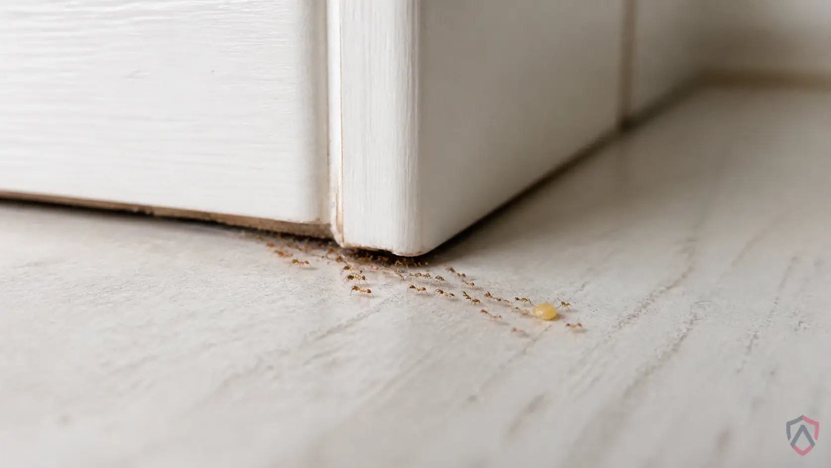 Thief Ants activity in kitchens, foundation edges, patios, wall lines, windows, and damp trim in Minnesota